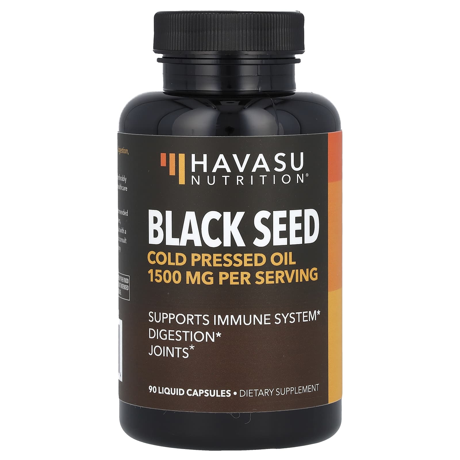 Havasu Nutrition-Black Seed-Cold Pressed Oil-1,500 mg-90 Liquid Capsules (500 mg per Capsule)