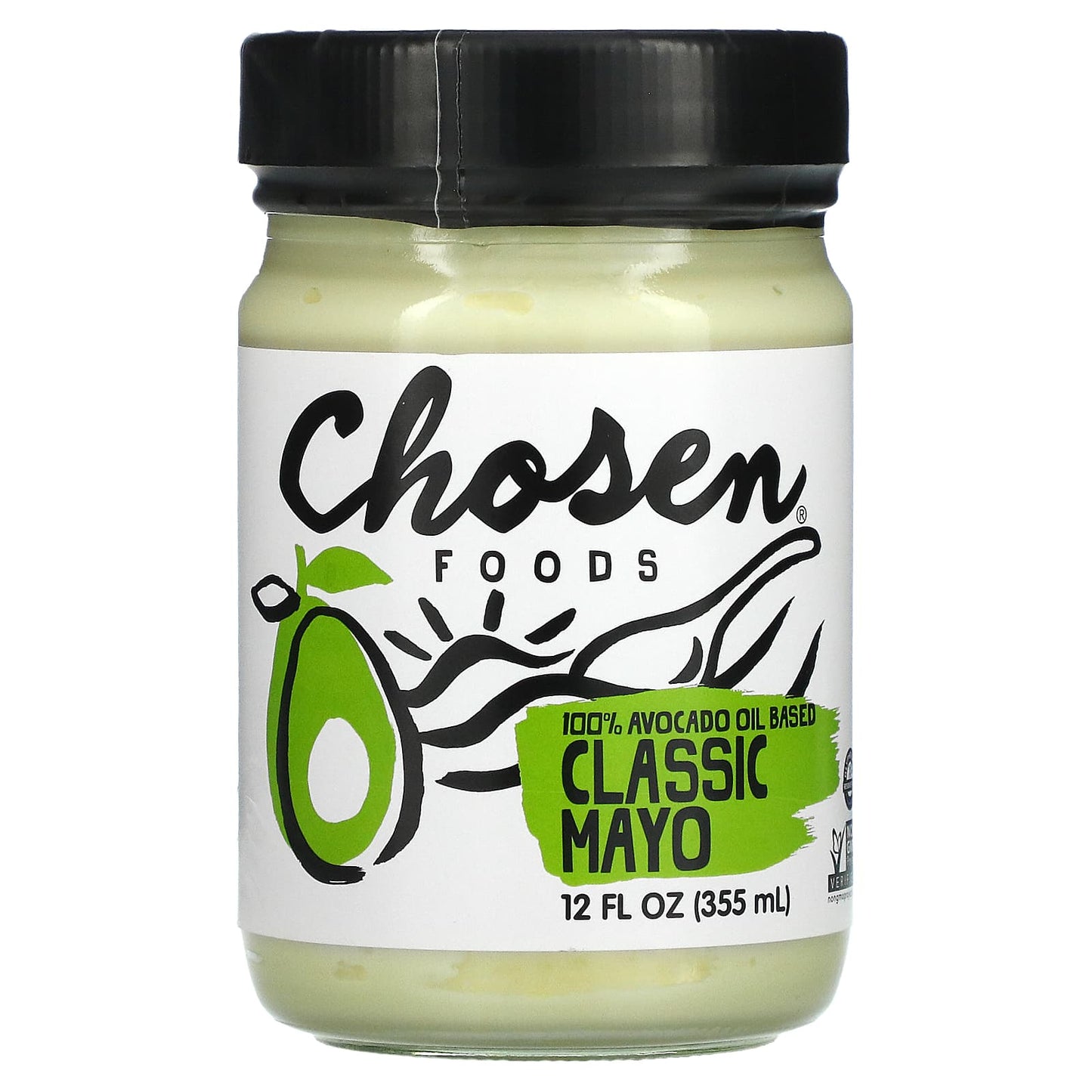 Chosen Foods-100% Avocado Oil Based-Classic Mayo-12 fl oz (355 ml)