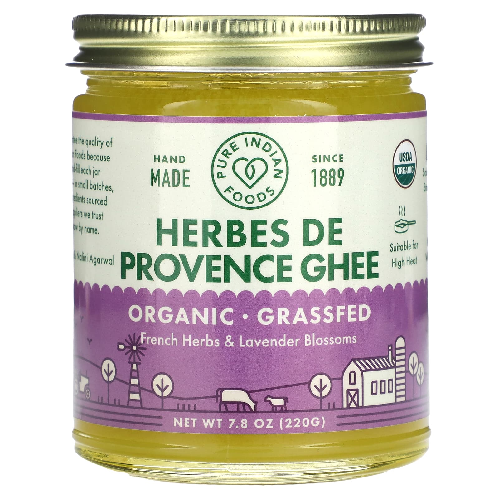 Pure Indian Foods-Herbes De Provence Ghee-7.8 oz (220 g)