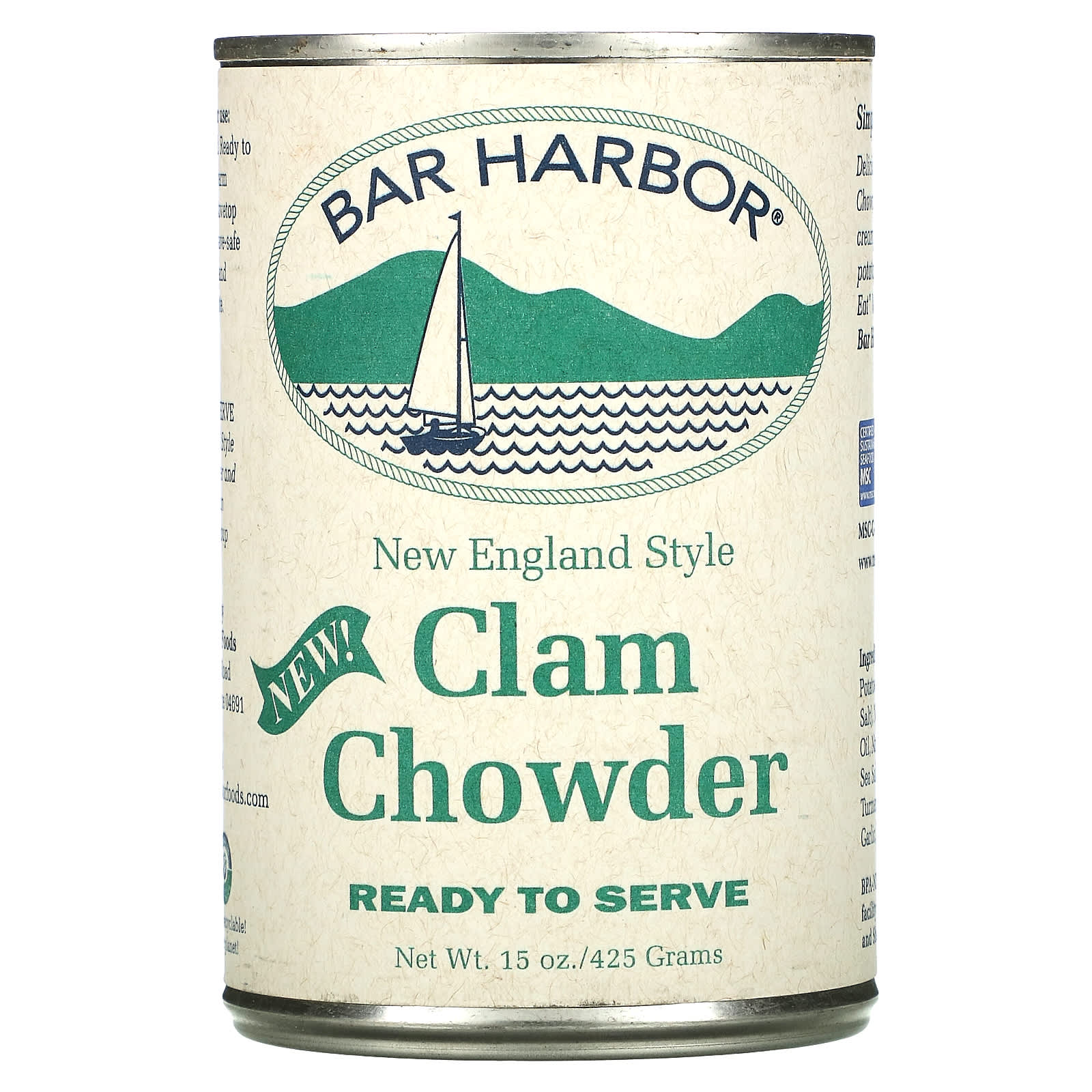 Bar Harbor-New England Style Clam Chowder-15 oz (425 g)