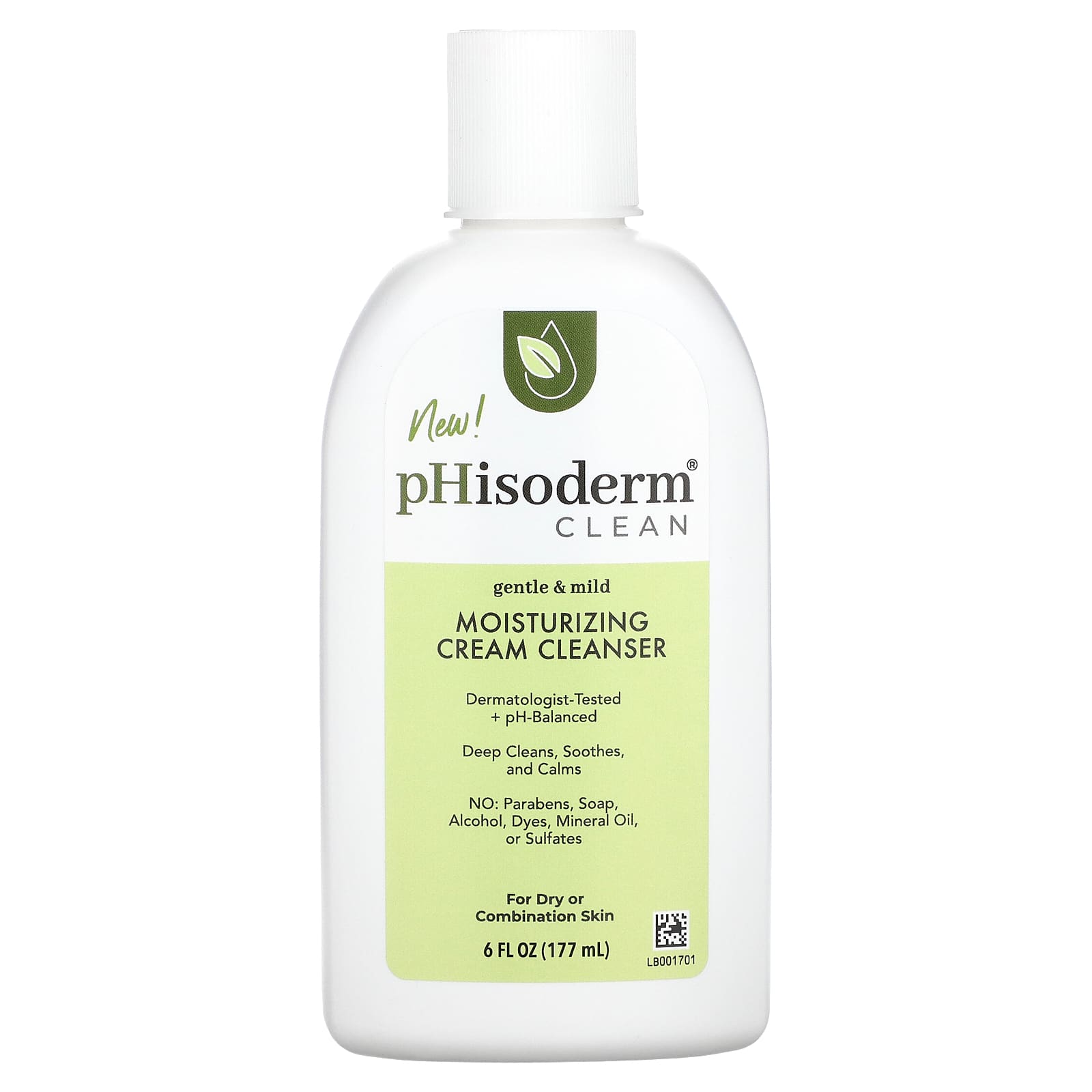 pHisoderm-Clean-Moisturizing Cream Cleanser-For Dry or Combination Skin-6 fl oz (177 ml)