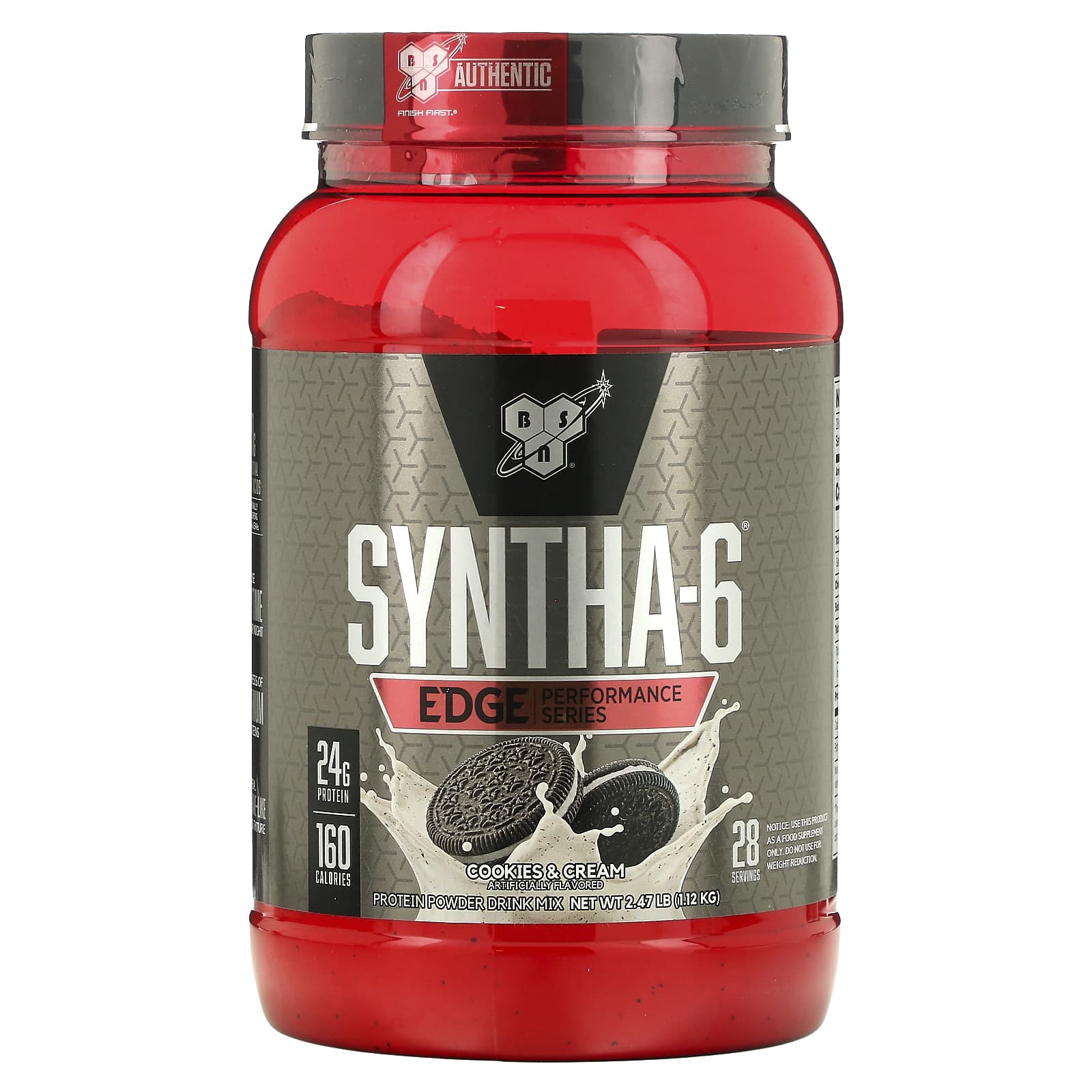 BSN-Syntha-6 Edge-Protein Powder Mix-Cookies & Cream-2.47 lb (1.12 kg)