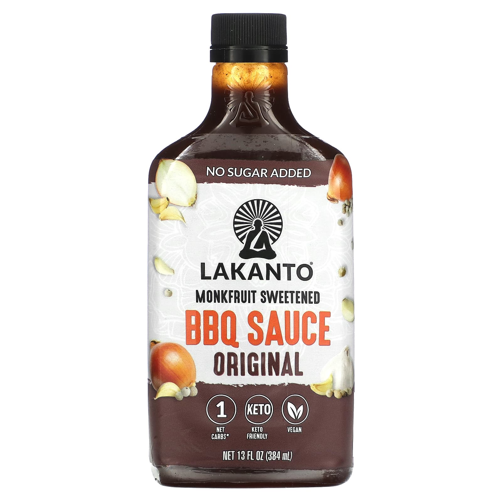 Lakanto-Monkfruit Sweetened BBQ Sauce-Original-13 fl oz (384 ml)