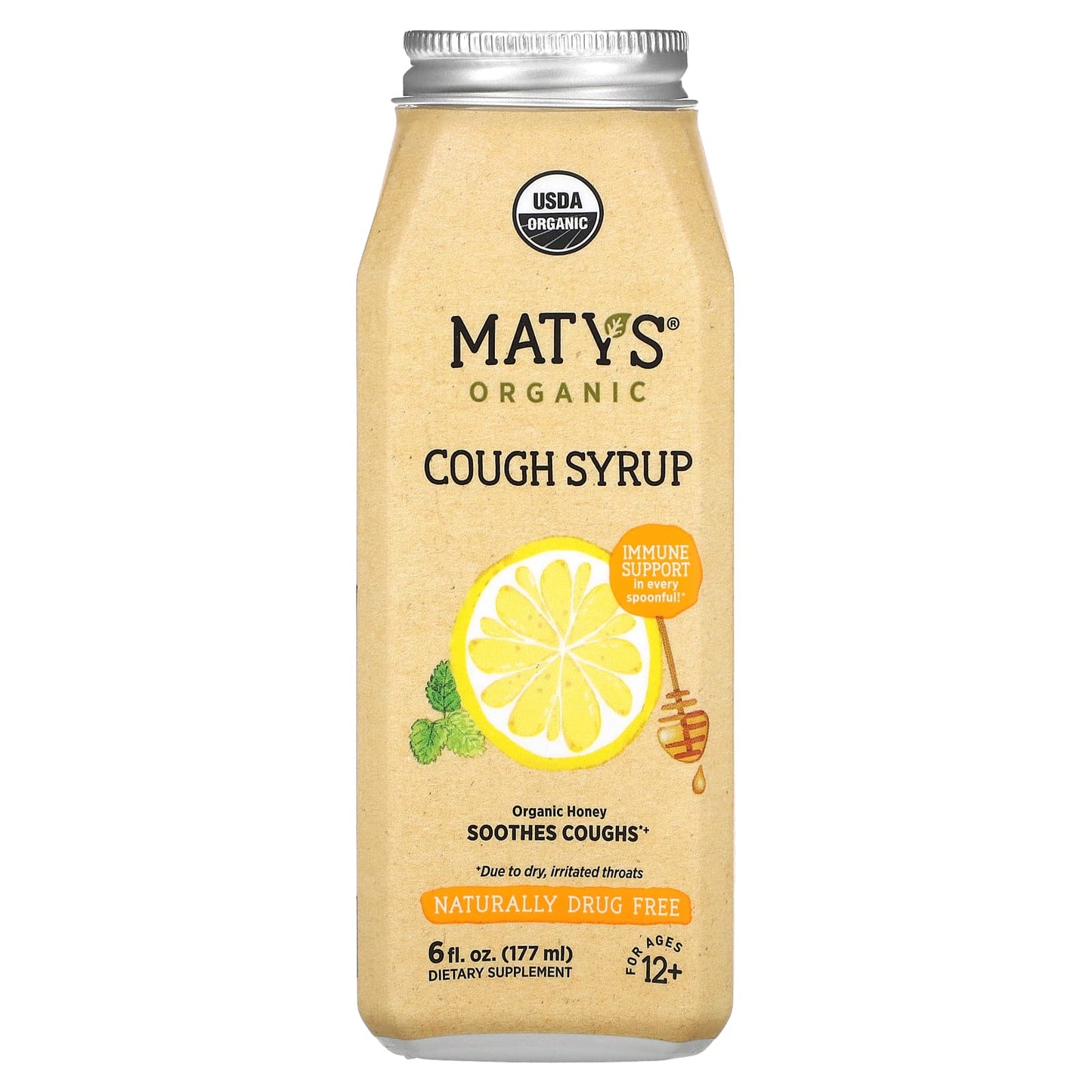 Maty's-Organic Cough Syrup-Ages 12+-6 fl oz (177 ml)