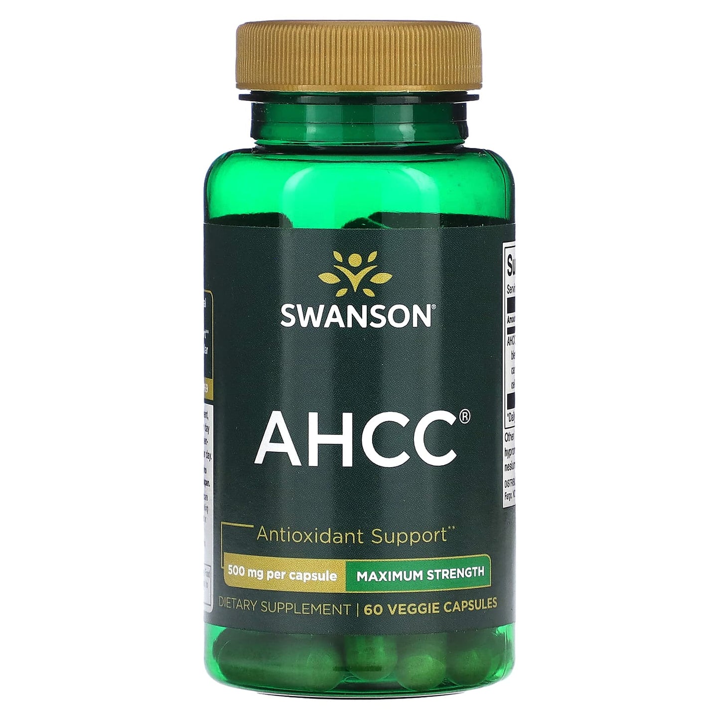 Swanson-AHCC-Maximum Strength-500 mg-60 Veggie Capsules