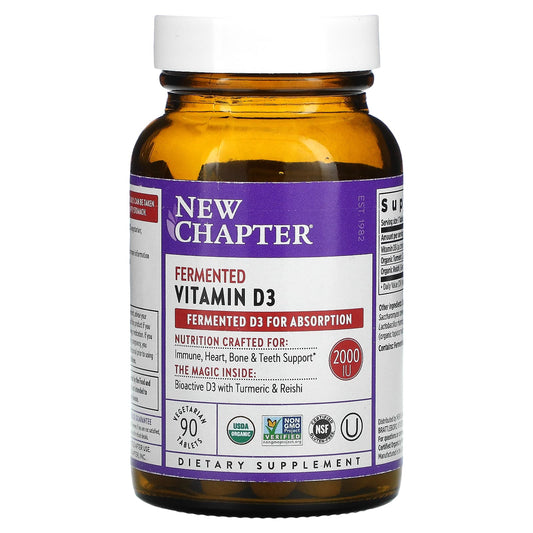 New Chapter-Fermented Vitamin D3-2,000 IU-90 Vegetarian Tablets