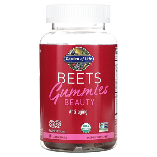 Garden of Life-Beets Gummies Beauty-Raspberry-60 Fruit Gummies