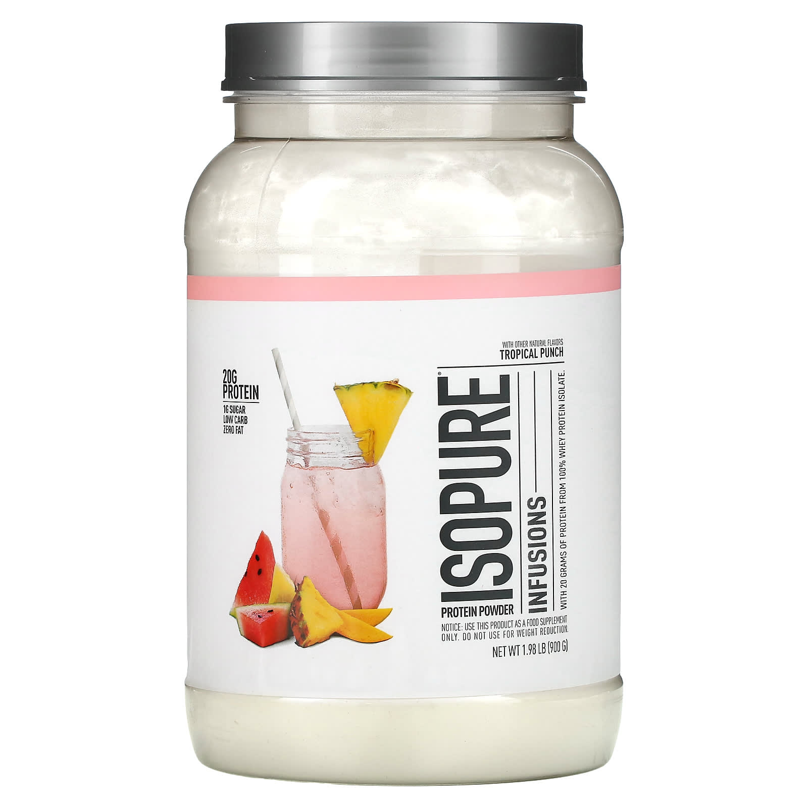 Isopure-Infusions Protein Powder-Tropical Punch-1.98 lb (900 g)