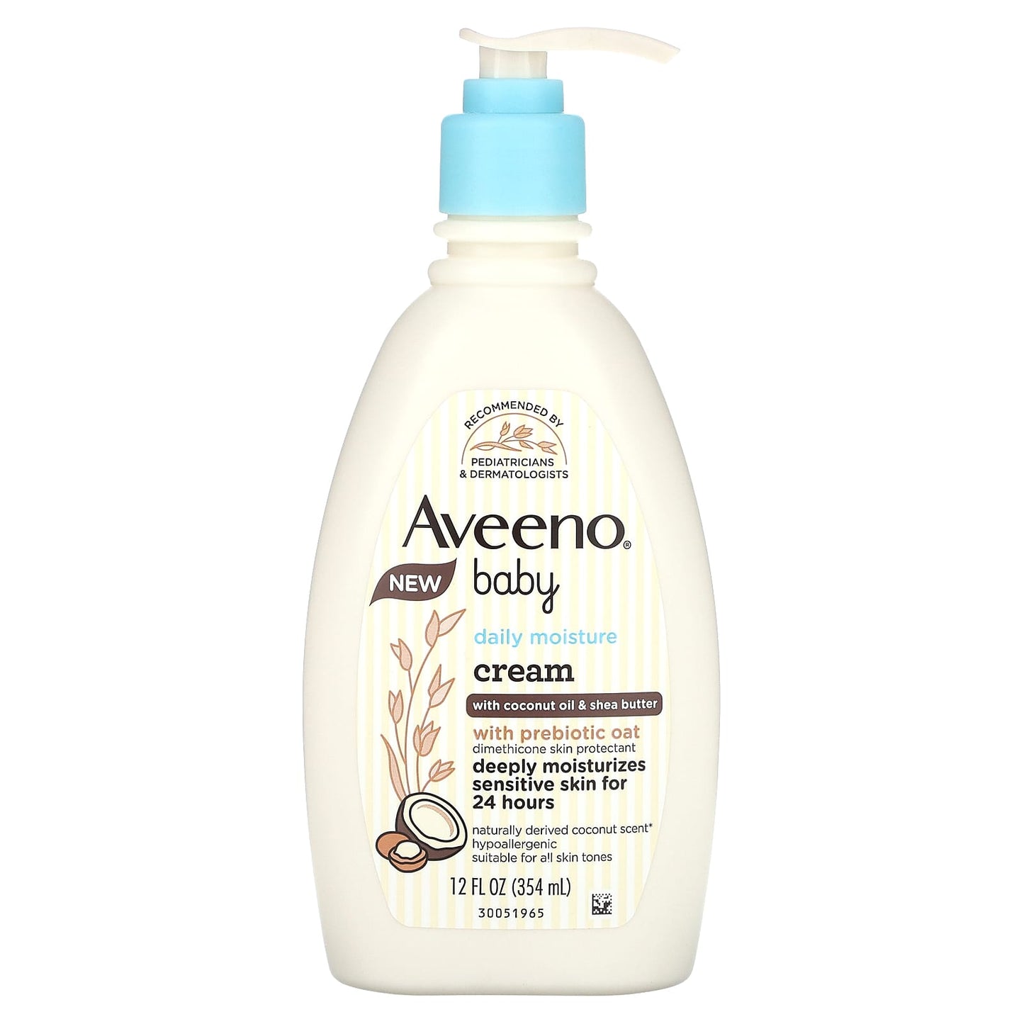 Aveeno-Baby-Daily Moisture Cream-With Coconut Oil & Shea Butter-12 fl oz (354 ml)