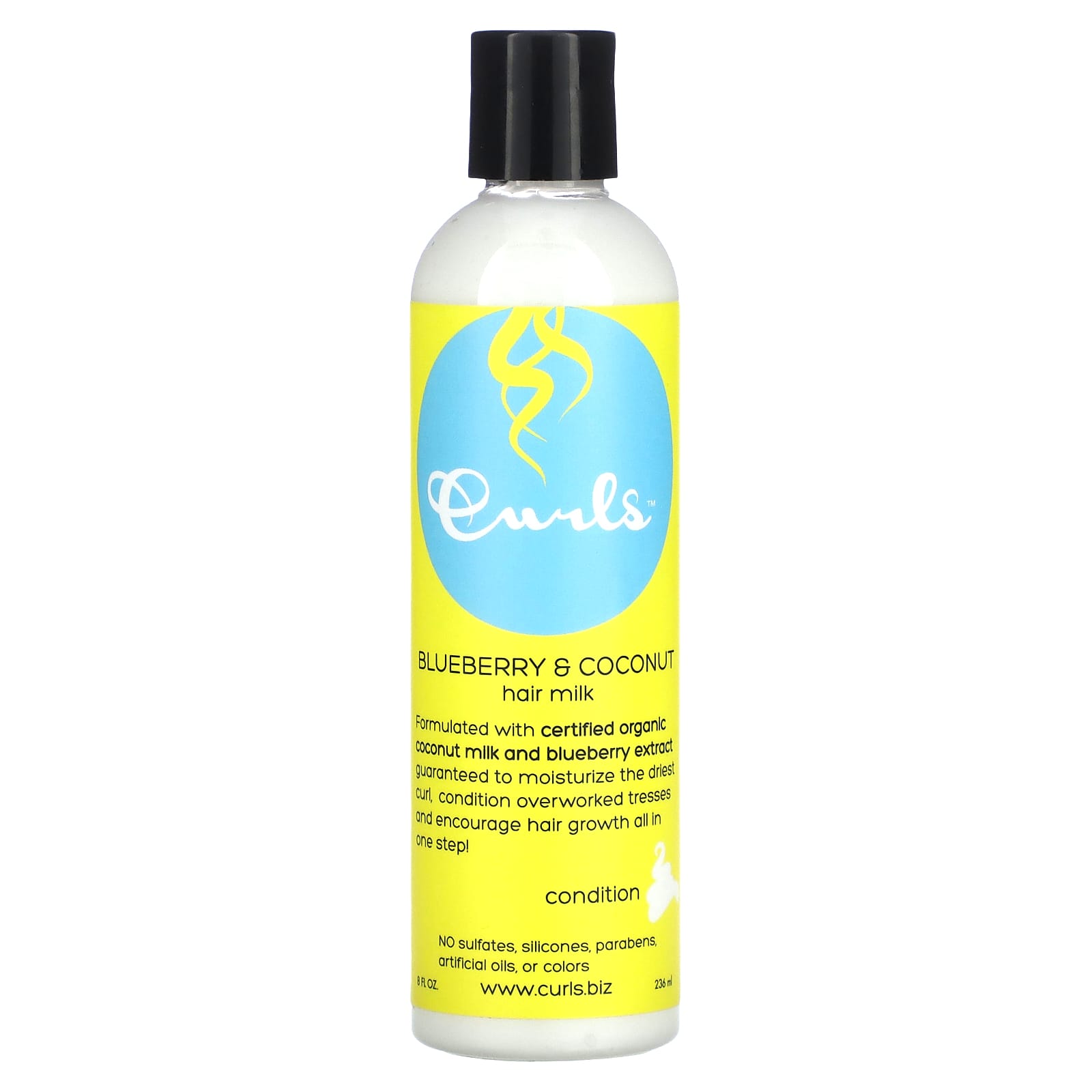 Curls-Blueberry & Coconut Hair Milk-8 fl oz (236  ml)