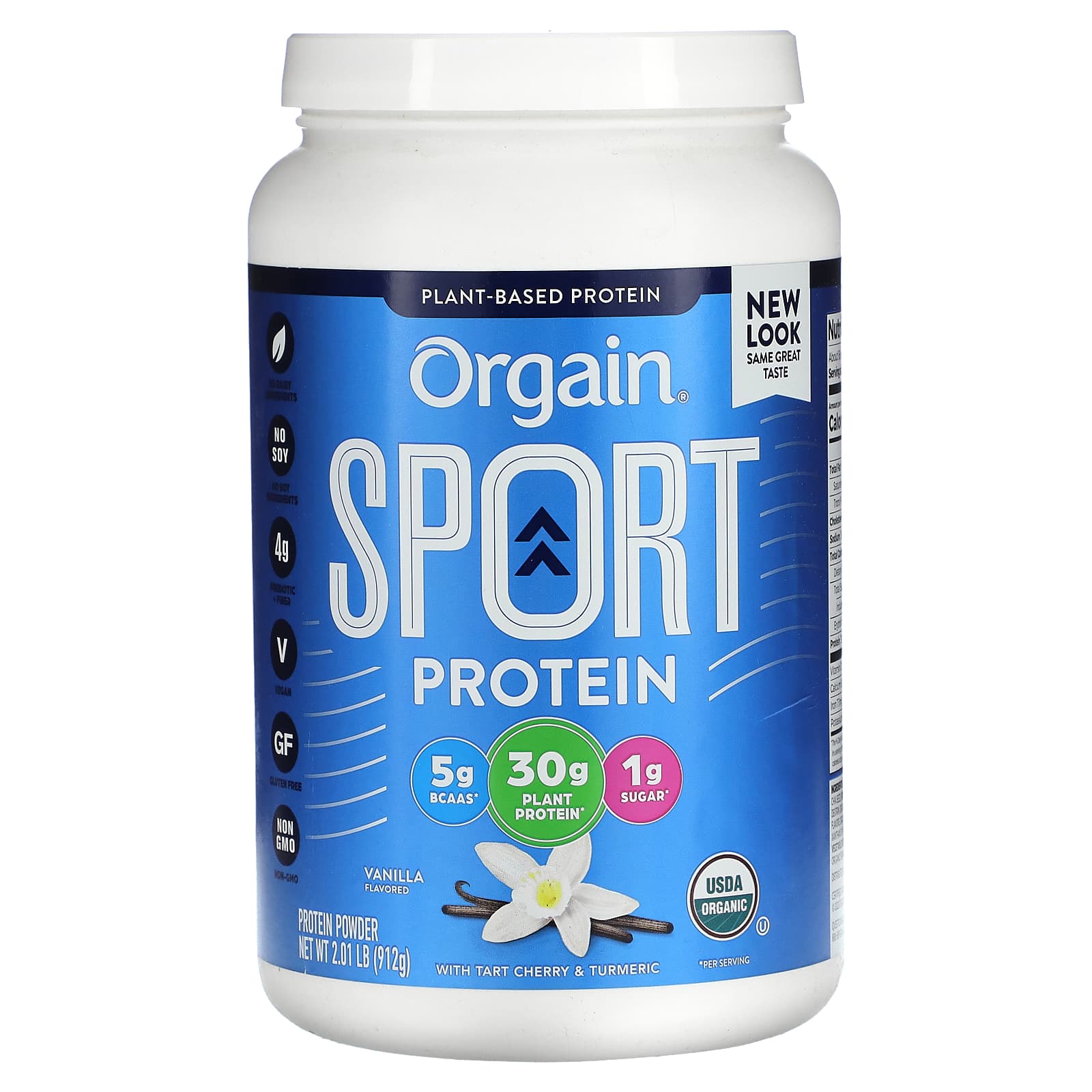 Orgain-Sport Protein Powder-Plant-Based-Vanilla-2.01 lb (912 g)