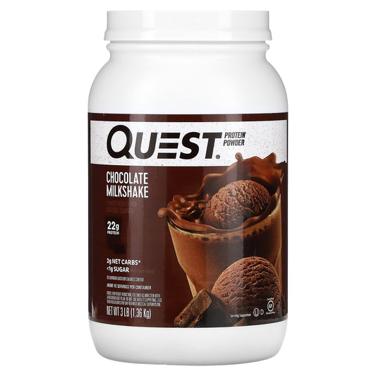 Quest Nutrition-Protein Powder-Chocolate Milkshake-3 lb (1.36 kg)