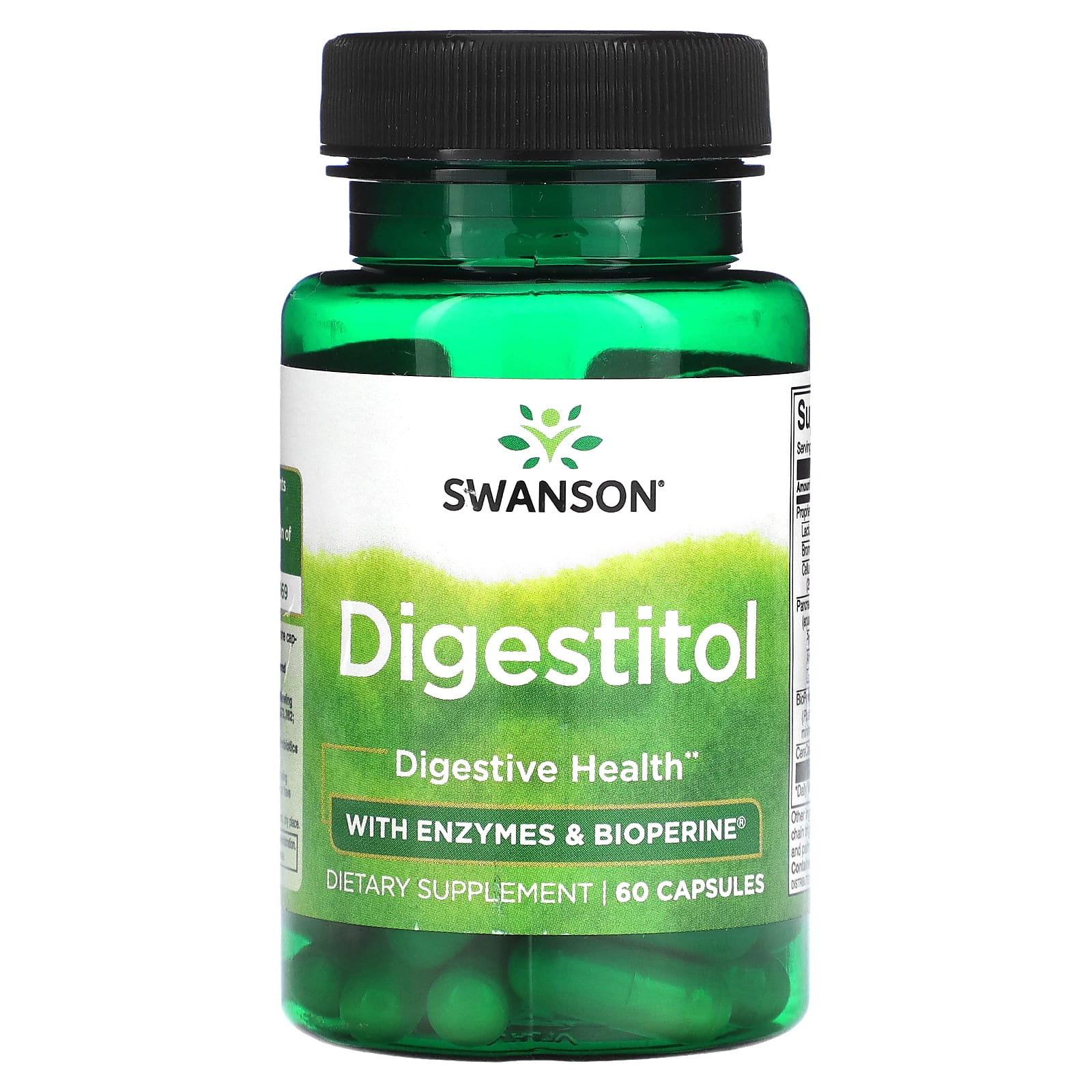 Swanson-Digestitol with Enzymes & Bioperine-60 Capsules