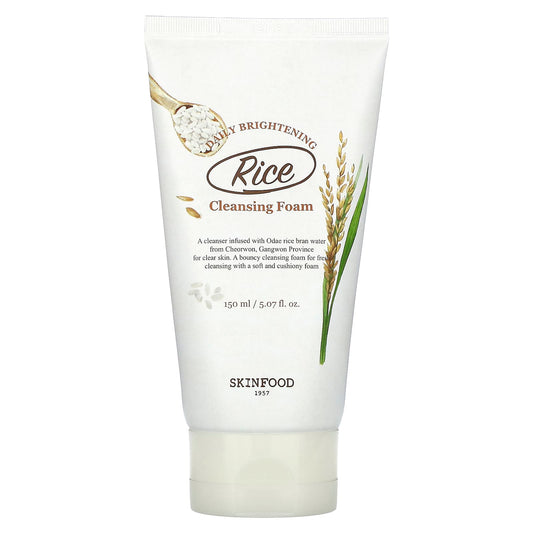 SKINFOOD-Rice Daily Brightening Cleansing Foam-5.07 fl oz (150 ml)