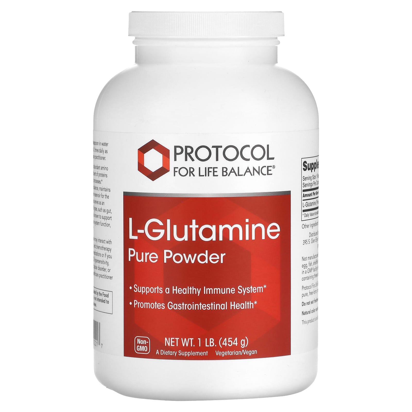 Protocol for Life Balance-L-Glutamine Pure Powder-1 lb (454 g)