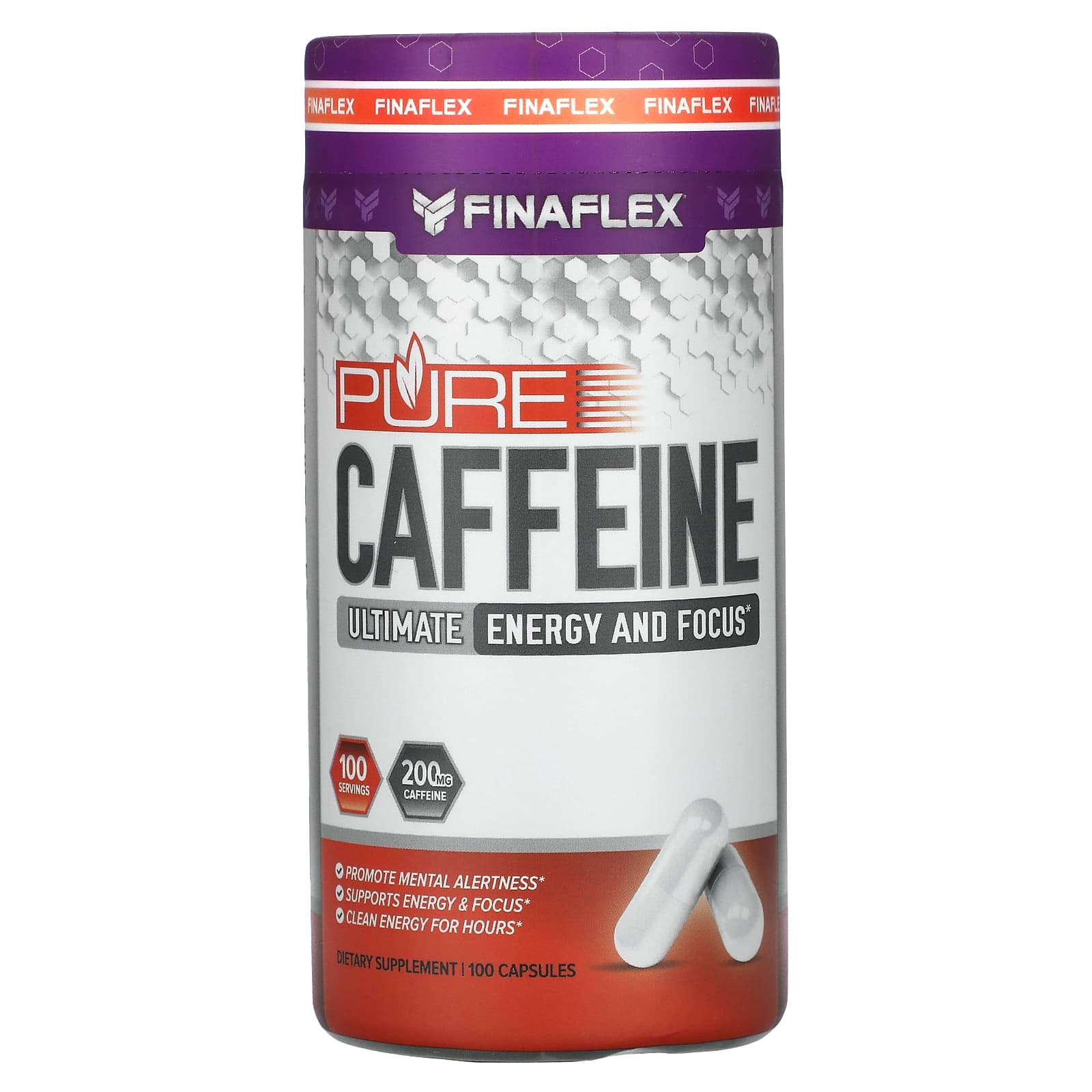 Finaflex-Pure Caffeine-200 mg-100 Capsules