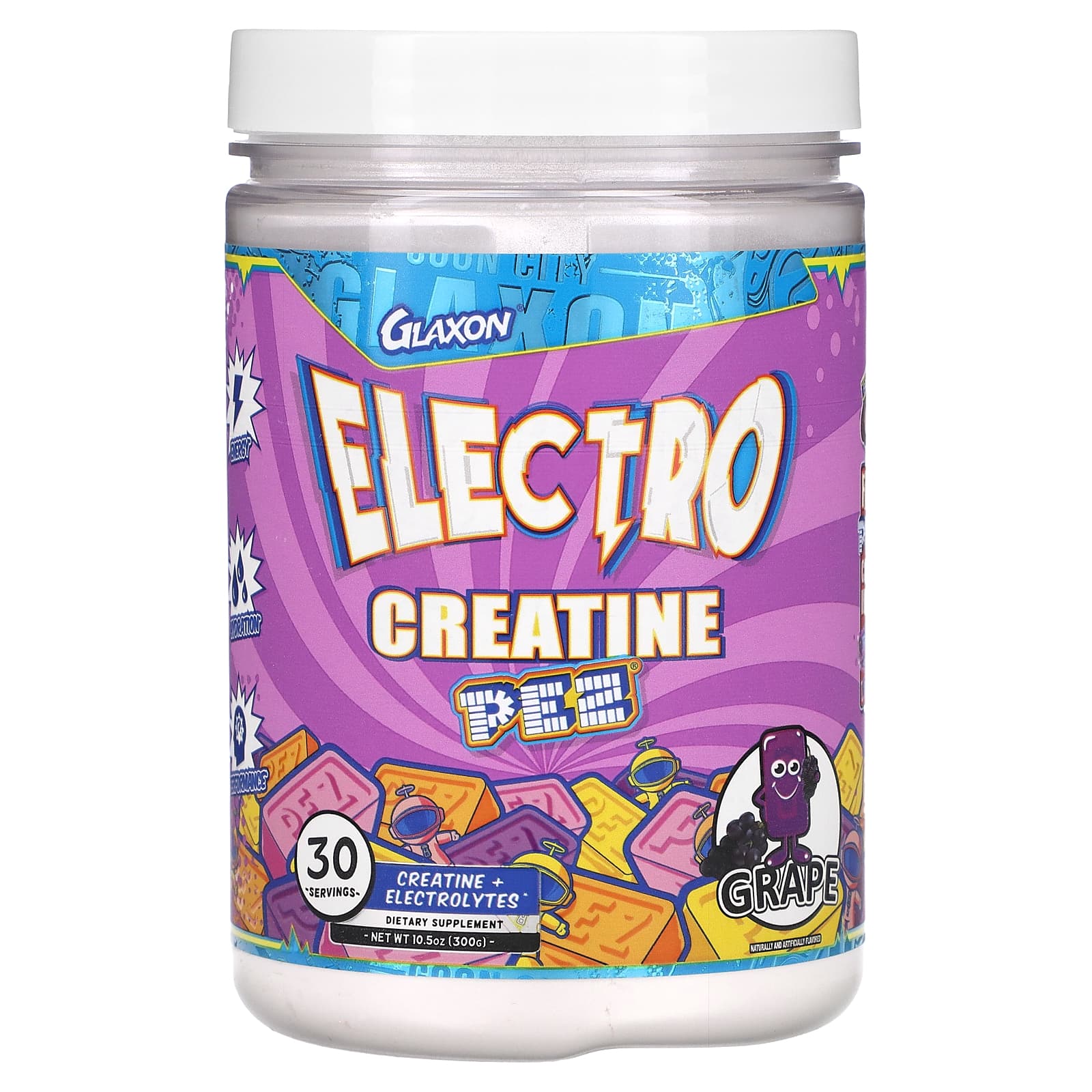 Glaxon-Pez Electro Creatine-Grape-10.5 oz (300 g)