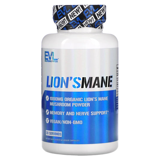 EVLution Nutrition-Lion's Mane-60 Veggie Capsules