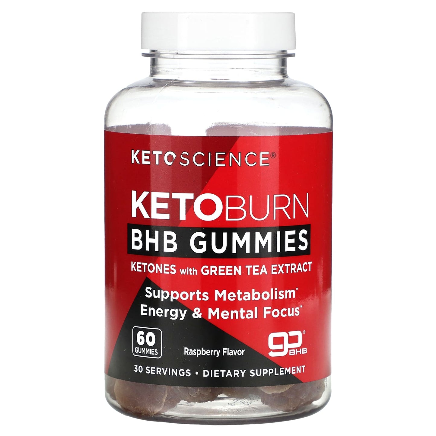 Keto Science-Keto Burn BHB Gummies-Raspberry-60 Gummies