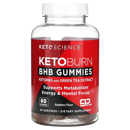 Keto Science-Keto Burn BHB Gummies-Raspberry-60 Gummies