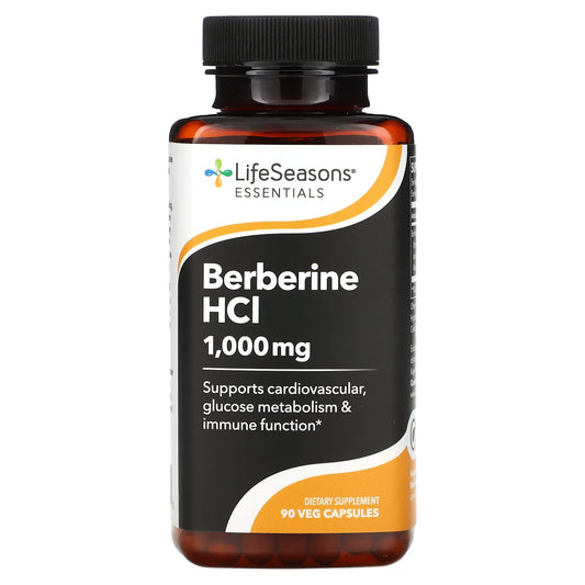 LifeSeasons-Berberine HCl-1,000 mg-90 Veg Capsules (333 mg per Capsule)