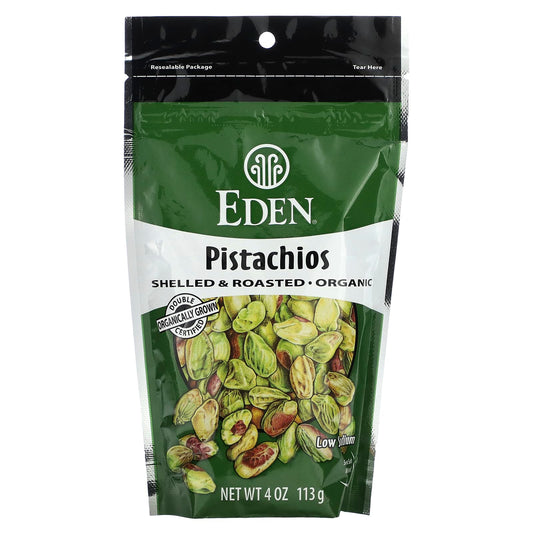 Eden Foods-Organic-Pistachios-Shelled & Roasted-Sea Salt Misted-4 oz (113 g)