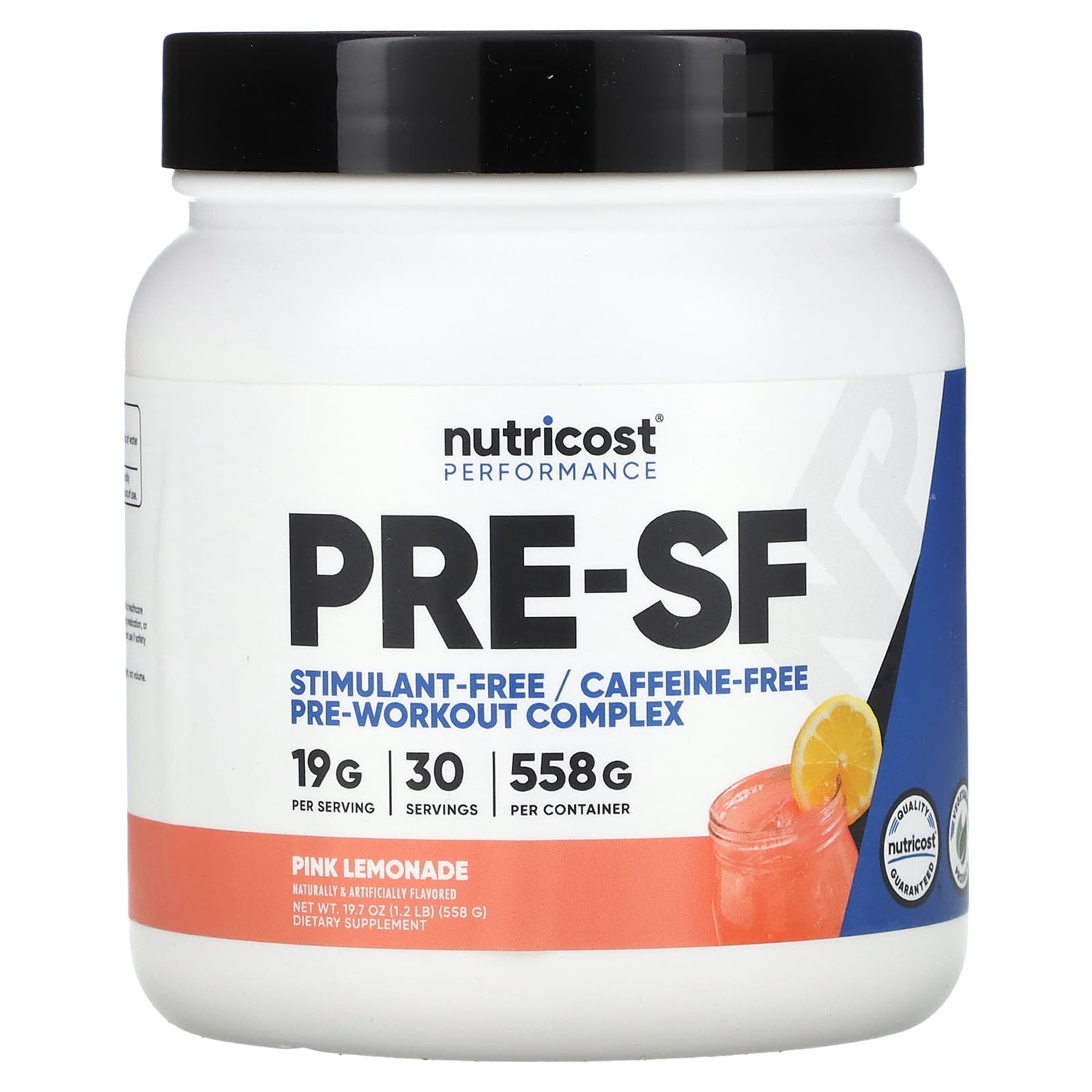 Nutricost-Performance-Pre-SF-Stimulant-Free Pre-Workout Complex-Pink Lemonade-1.2 lb (558 g)