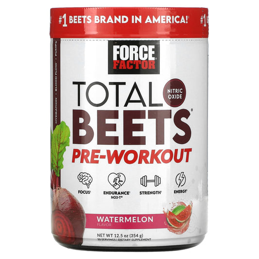 Force Factor-Total Beets-Pre-Workout-Watermelon-12.5 oz (354 g)