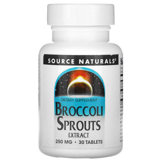 Source Naturals-Broccoli Sprouts Extract-500 mg-30 Tablets (250 mg per Tablet)