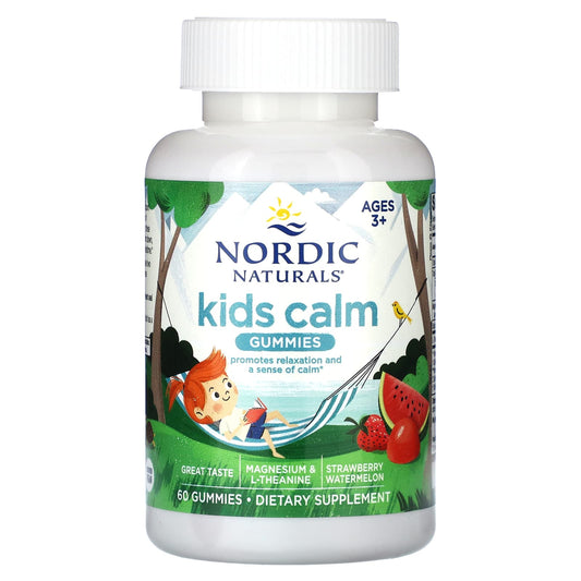 Nordic Naturals-Kids Calm Gummies-Ages 3+-Strawberry Watermelon-60 Gummies