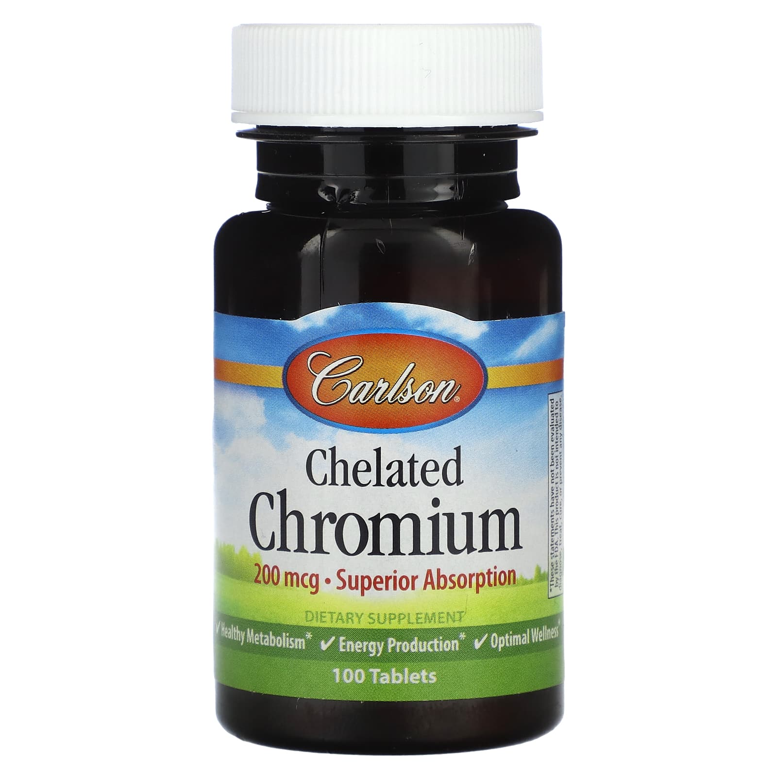 Carlson-Chelated Chromium-200 mcg-100 Tablets