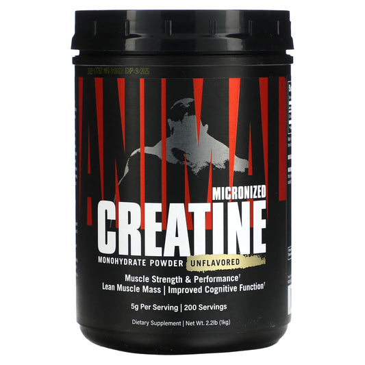 Animal-Micronized Creatine-Monohydrate Powder-Unflavored-2.2 lb (1 kg)