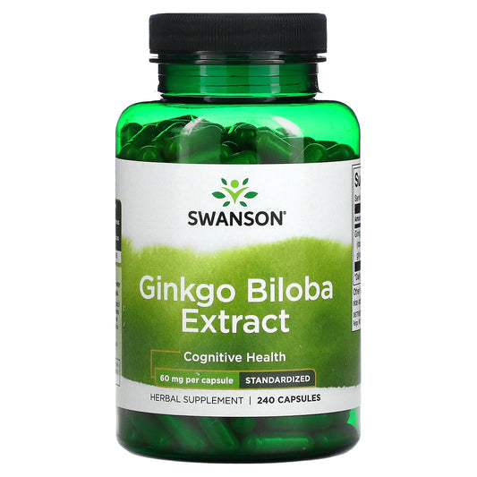 Swanson-Ginkgo Biloba Extract-60 mg-240 Capsules