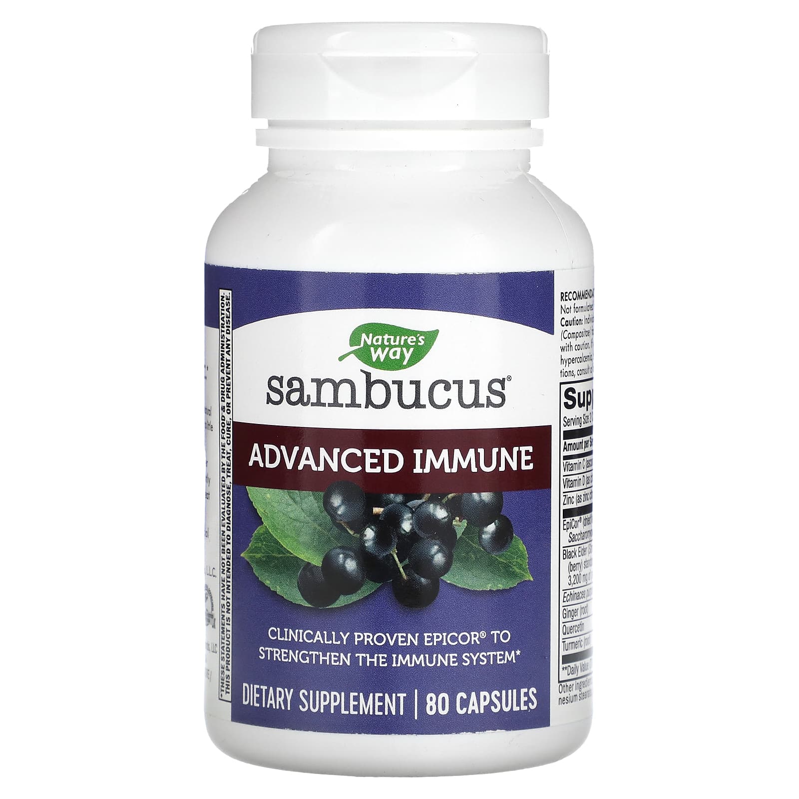 Nature's Way-Sambucus Advanced Immune-80 Capsules