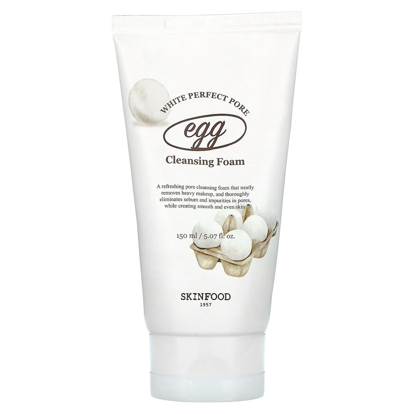 SKINFOOD-Egg White Perfect Pore Cleansing Foam-5.07 fl oz (150 ml)