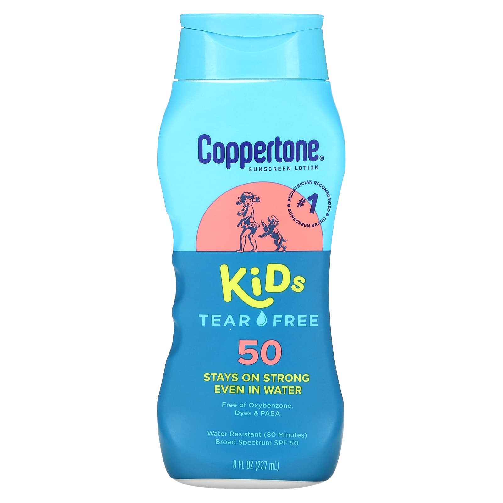 Coppertone-Kids-Tear Free-Sunscreen Lotion-SPF 50-8 fl oz (237 ml)