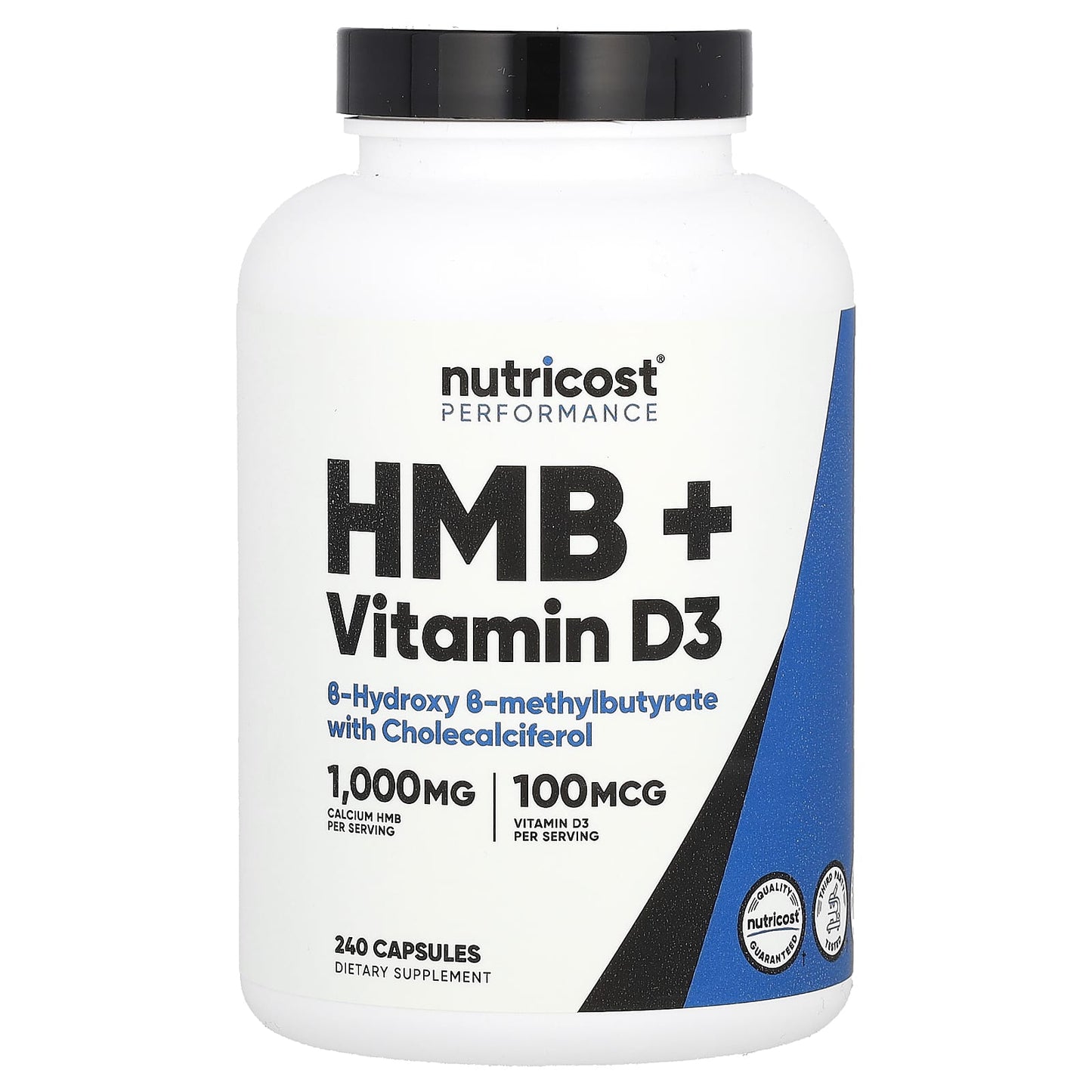 Nutricost-Performance-HMB + Vitamin D3-240 Capsules