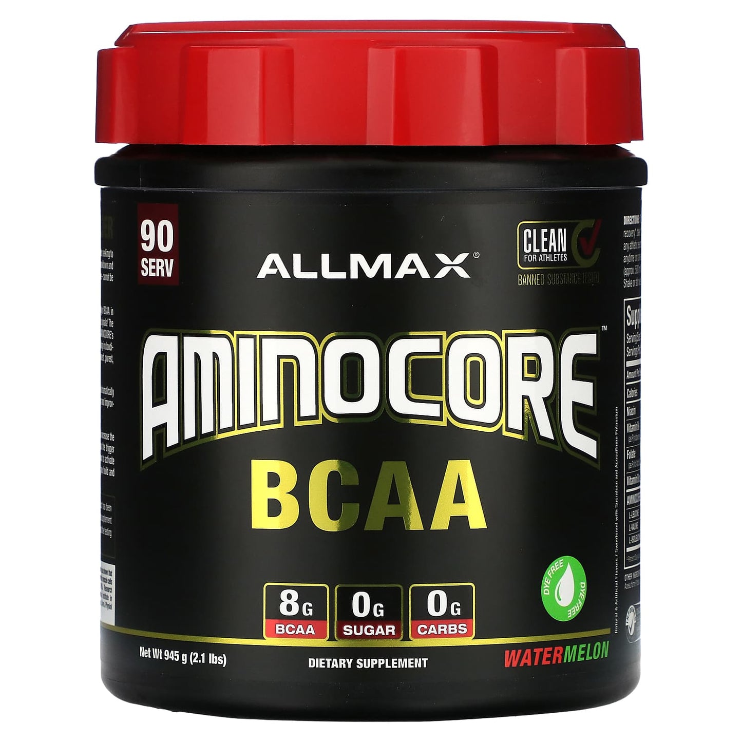 ALLMAX-AMINOCORE BCAA-Watermelon-2.1 lbs (945 g)