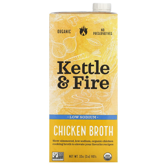 Kettle & Fire-Chicken Broth-Low Sodium-32 oz  (907 g)