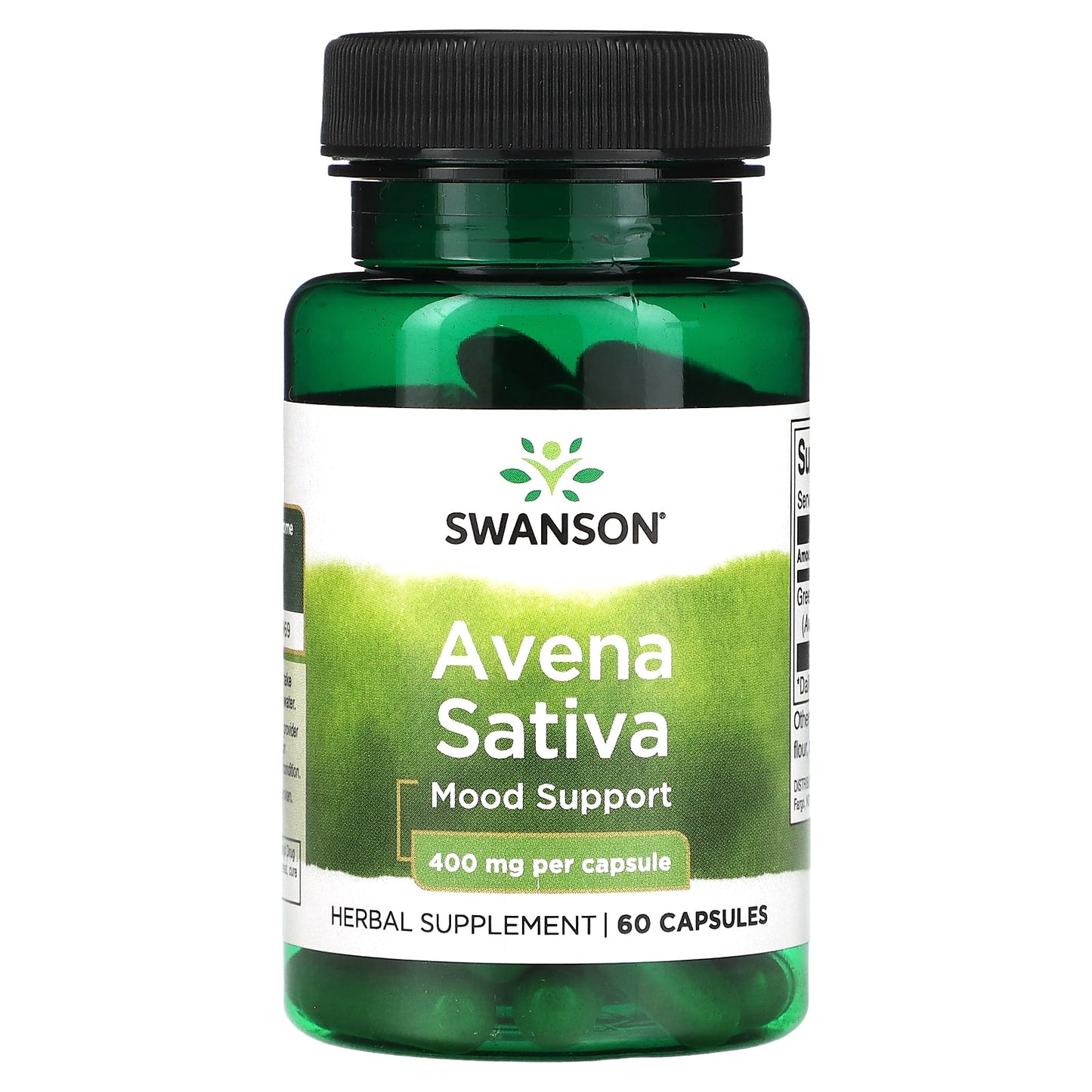 Swanson-Avena Sativa-400 mg-60 Capsules