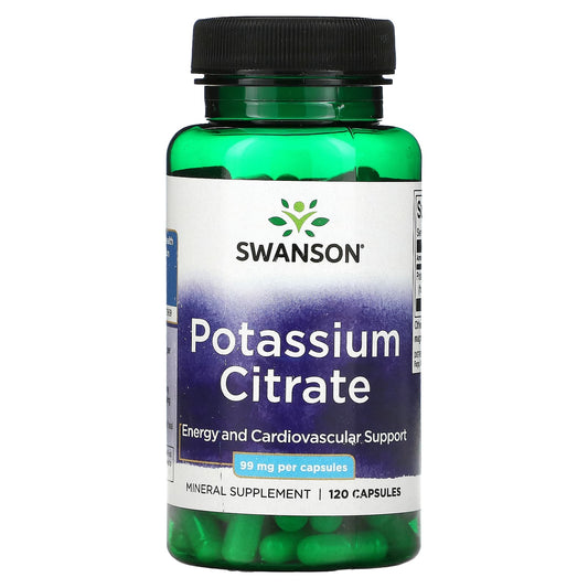 Swanson-Potassium Citrate-99 mg-120 Capsules