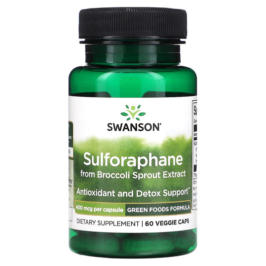 Swanson-Sulforaphane from Broccoli Sprout Extract-400 mcg-60 Veggie Caps