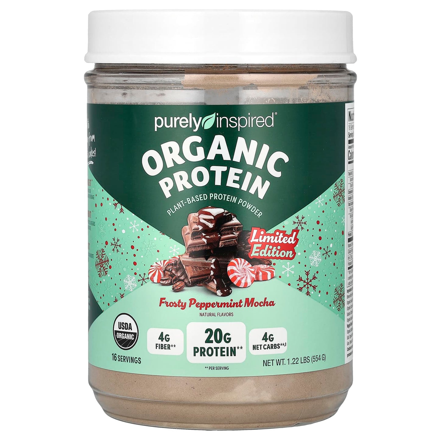 Purely Inspired-Organic Protein-Frosty Peppermint Mocha-1.22 lbs (554 g)