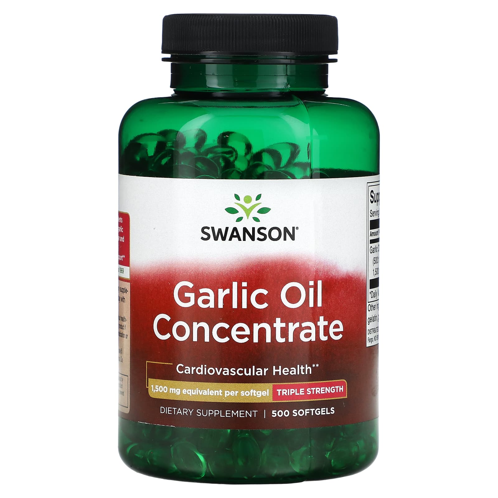 Swanson-Garlic Oil Concentrate-1,500 mg-500 Softgels