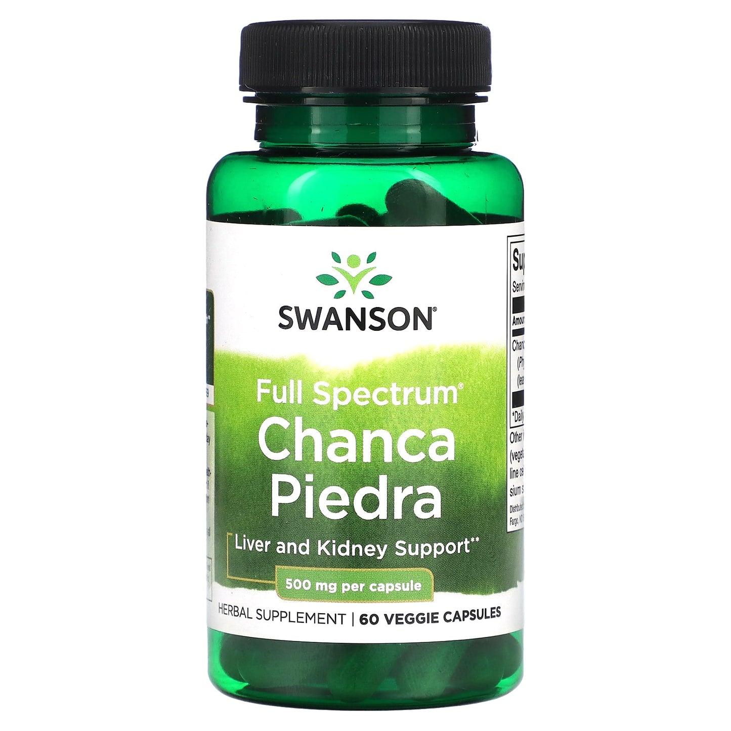 Swanson-Full Spectrum Chanca Piedra-500 mg-60 Veggie Capsules