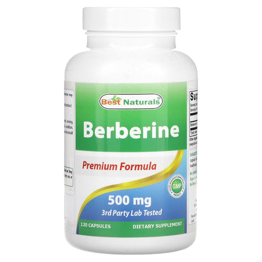 Best Naturals-Berberine-500 mg-120 Capsules