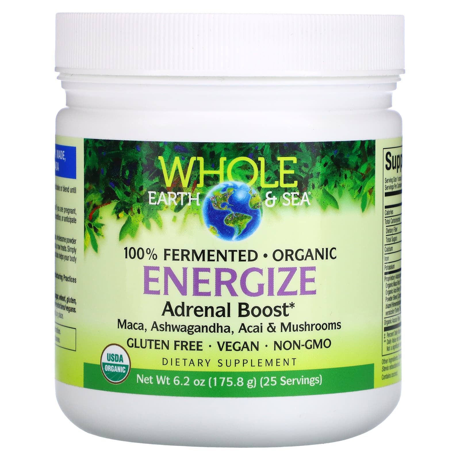 Natural Factors-Whole Earth & Sea-Energize Adrenal Boost-6.2 oz (175.8 g)