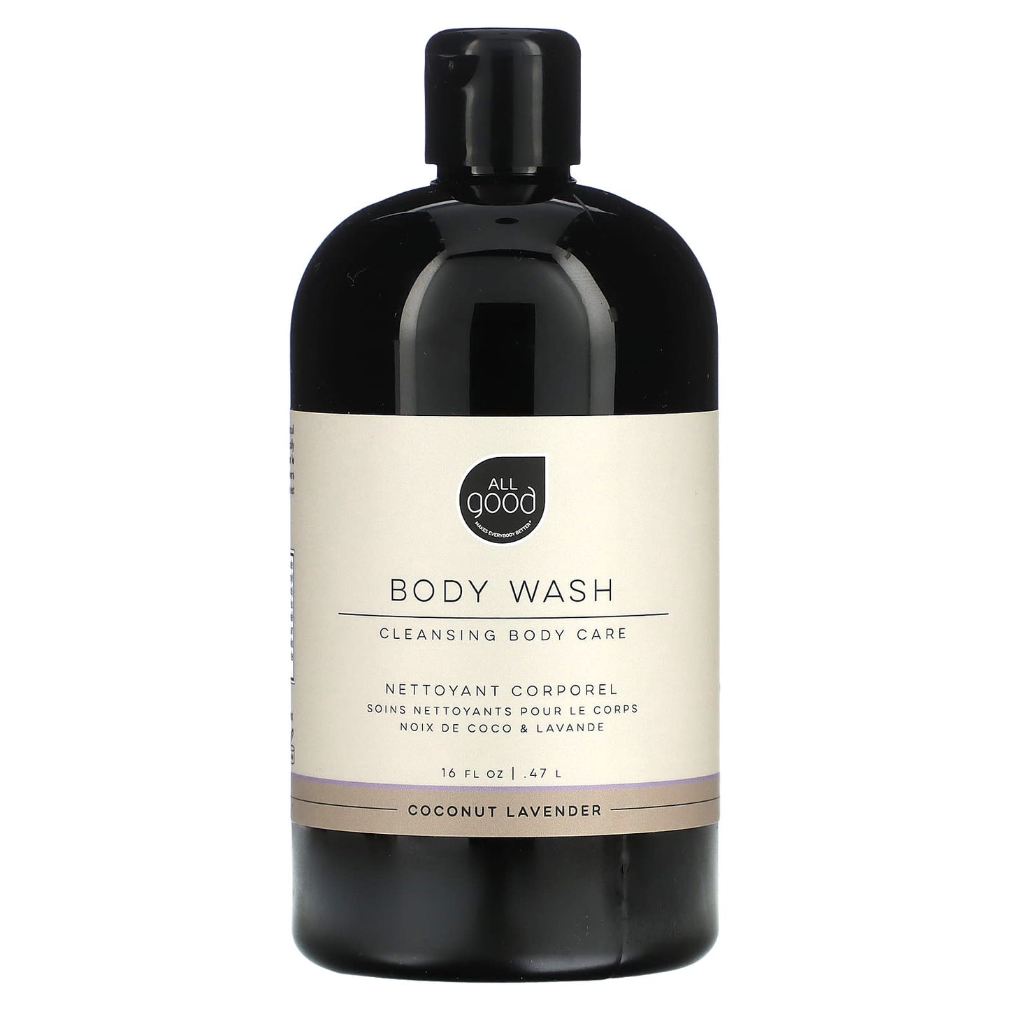 All Good Products-Body Wash-Coconut Lavender-16 fl oz (0.47 l)