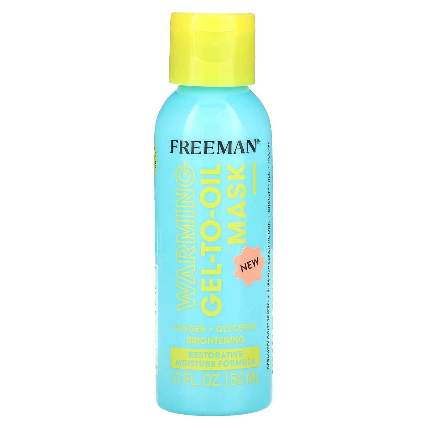 Freeman Beauty-Warming Gel-To-Oil Beauty Mask-Ginger + Glycerin-1.7 fl oz (50 ml)