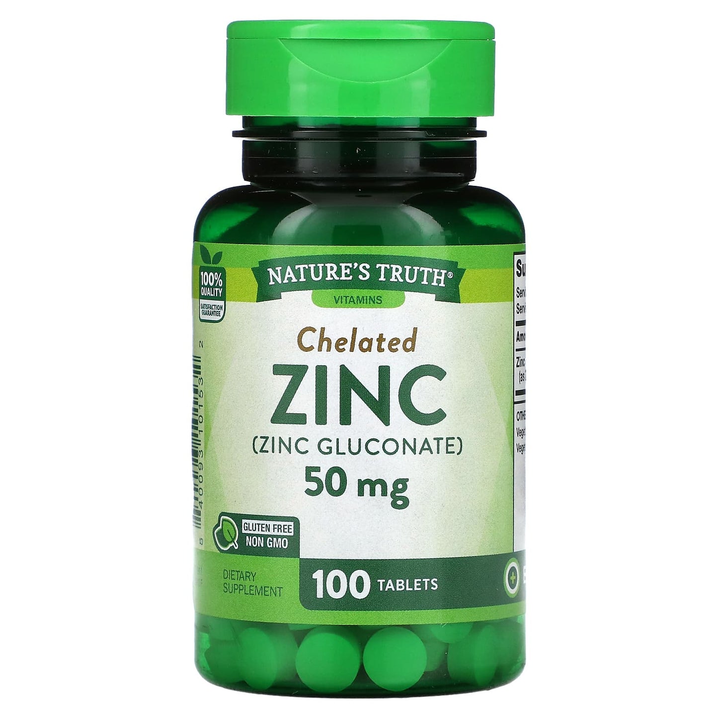 Nature's Truth-Chelated Zinc-50 mg-100 Tablets